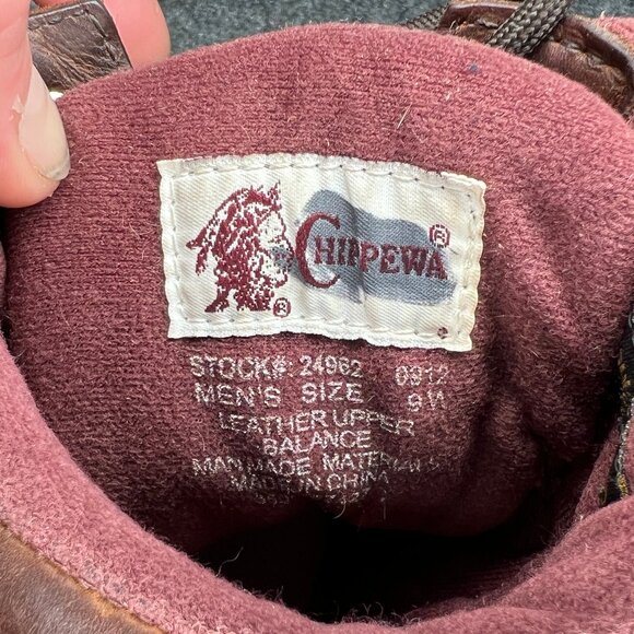 Chippewa Apache Waterproof Insulated Work Boots Men's Size 9W Brown Leather Lace - Picture 14 of 14